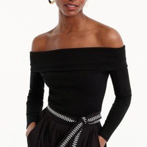 Fold-over, off the shoulder top